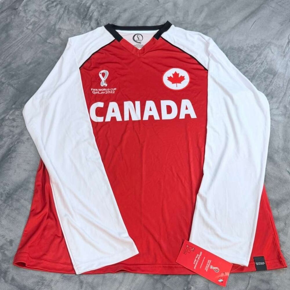 NWT Bundle 2 Canada FIFA World Cup Qatar 2022 Jersey Red Maple Leaf Sz XL - Picture 4 of 16